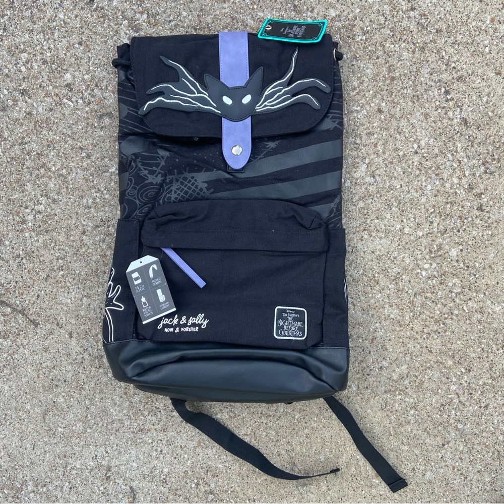NWT Disney Nightmare Before Christmas Jack & Sally Rucksack Backpack Now Forever